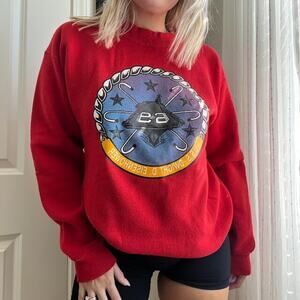 Vintage Soffe Heavy Sweats IKE U.S.S Dwight D. Eisenhower Graphic Crewneck Sz L